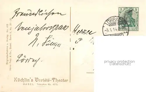 AK / Ansichtskarte Basel_BS Kuechlins Variete Theater Basel_BS