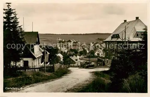 AK / Ansichtskarte  Carlsfeld_Erzgebirge Ortspartie Carlsfeld Erzgebirge