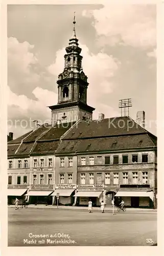 AK / Ansichtskarte  Crossen__Oder_Krosno_Odrzanskie_PL Markt mit Marienkirche 