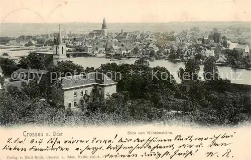 AK / Ansichtskarte  Crossen__Oder_Krosno_Odrzanskie_PL Blick von der Wilhelmshoehe 