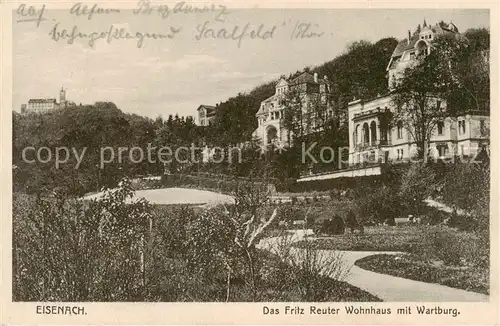 AK / Ansichtskarte  Eisenach Fritz Reuer Wohnhaus mit Wartburg 