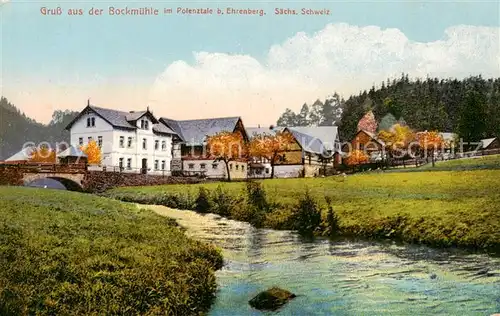 AK / Ansichtskarte  Polenztal_Polenzthal_Hohnstein Bockmuehle Panorama 