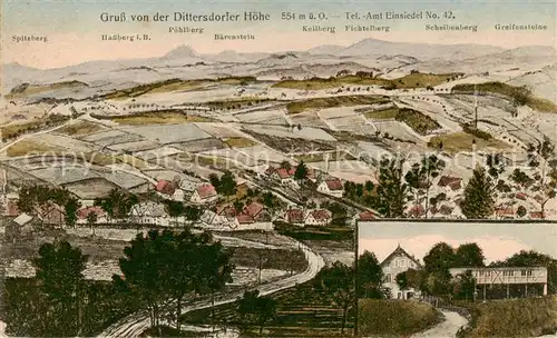 AK / Ansichtskarte 73821568 Dittersdorf_Loessnitz_Erzgebirge Panorama von der Dittersdorfer Hoehe Dittersdorf_Loessnitz