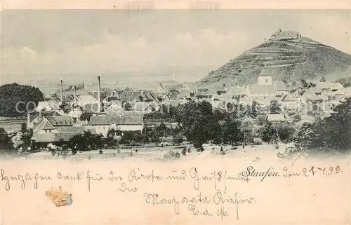 AK / Ansichtskarte  Staufen_Breisgau Panorama mit Burg Staufen Breisgau