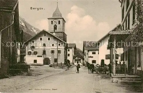 AK / Ansichtskarte  Berguen_Bravuogn_GR Strassenpartie Berguen_Bravuogn_GR