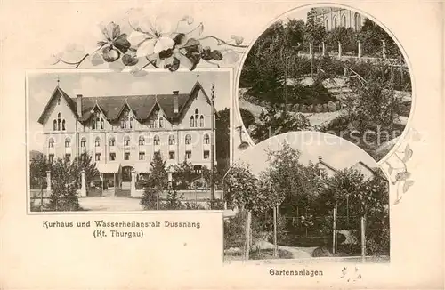 AK / Ansichtskarte 13821623 Dussnang_TG Kurhaus und Wasserheilanstalt Gartenanlagen 