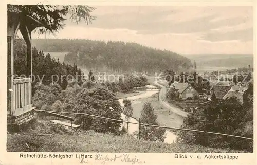 AK / Ansichtskarte  Rothehuette_Elbingerode_Harz Blick von der Ackertsklippe 