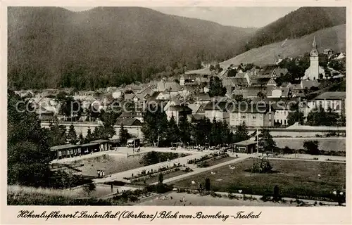 AK / Ansichtskarte  Lautenthal_Harz Blick vom Bromberg Freibad Lautenthal Harz