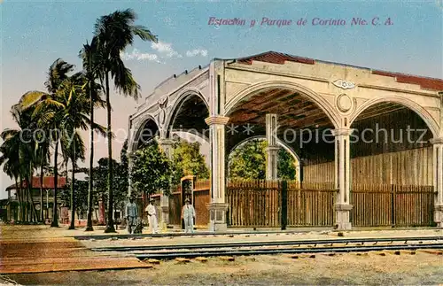 AK / Ansichtskarte Corinto_Nicaragua Estacion y Parque de Corinto 