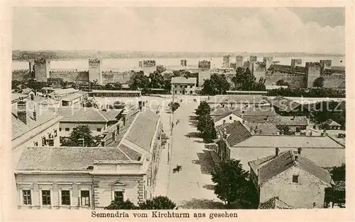 AK / Ansichtskarte 73821670 Semendria_Smederevo_Jezava_Podunavlje_Serbija Blick vom Kirchturm 