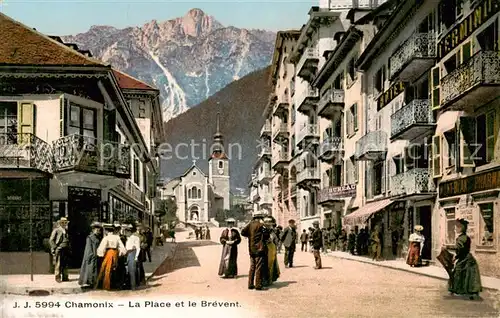 AK / Ansichtskarte 13821708 Chamonix_74_Haute-Savoie La Place et le Brevent 