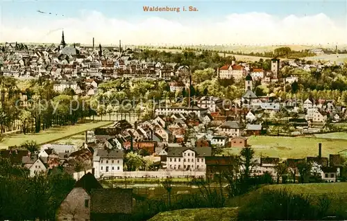 AK / Ansichtskarte  Waldenburg_Sachsen Gasthof Gruenfeld Panorama Waldenburg Sachsen