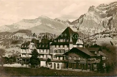 AK / Ansichtskarte  Adelboden_BE Bunderspitze Kleinlonner Ruenihorn Hotel National 