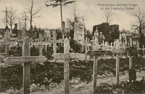 AK / Ansichtskarte 13821742 Rethel_08_Ardennes Heldengraeber deutscher Krieger auf dem Friedhof zu Rethel Feldpost 