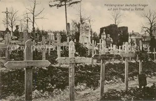 AK / Ansichtskarte  Rethel_08_Ardennes Heldengraeber deutscher Krieger auf dem Friedhof zu Rethel Feldpost 