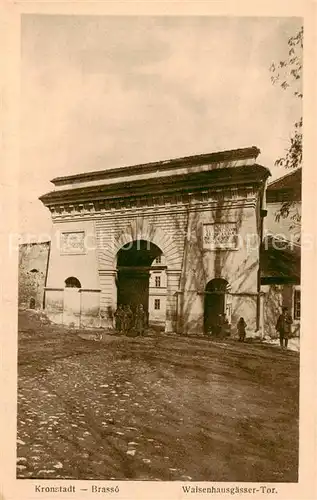 AK / Ansichtskarte 73821755 Kronstadt_Brasso_Brasov_RO Waisenhausgaesser Tor 