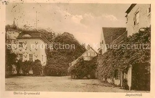 AK / Ansichtskarte  Grunewald_Berlin Jagdschloss Grunewald Berlin