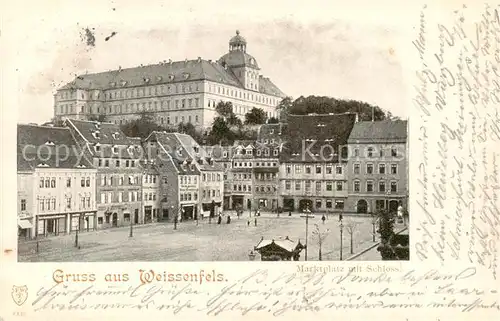 AK / Ansichtskarte 73821799 Weissenfels_Saale Marktplatz mit Schloss Weissenfels_Saale