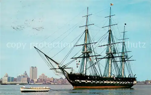 AK / Ansichtskarte 73821808 Segelschiffe U.S.S.Constitution Old Ironsides Boston Naval Shipyard Boston Mass 