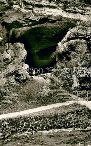 AK / Ansichtskarte  Hoehlen_Caves_Grottes Teufelshoehleneingang Fraenkische Schweiz 