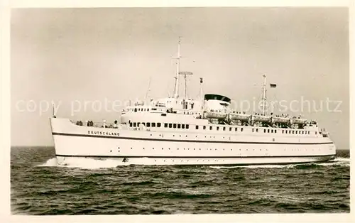 AK / Ansichtskarte  Dampfer_Oceanliner Bundesbahn Hochsee Faehrschiff Deutschland  