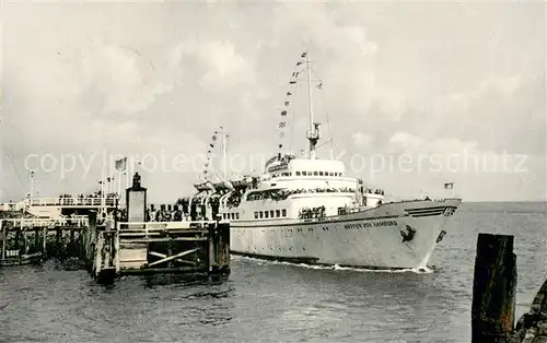 AK / Ansichtskarte  Dampfer_Oceanliner Nordseefreibad Luxhaven Wappen von Hamburg an der Alten Liebe 