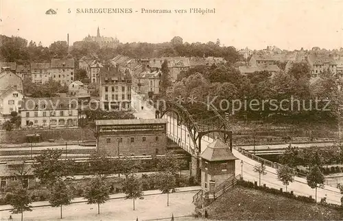 AK / Ansichtskarte Sarreguemines_57_Moselle Panorama vers l Hopital 