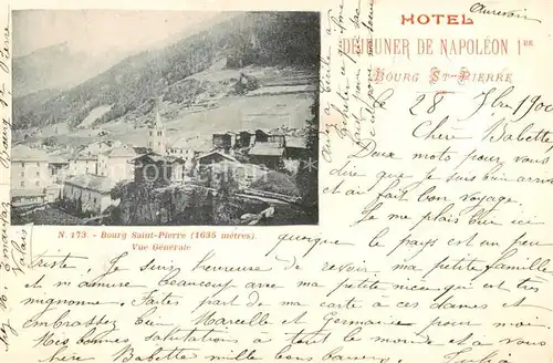 AK / Ansichtskarte Bourg_Saint_Pierre Vue generale Bourg_Saint_Pierre
