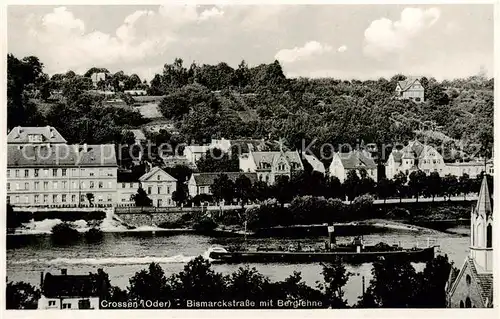 AK / Ansichtskarte  Crossen__Oder_Krosno_Odrzanskie_PL Bismarckstrasse mit Berglehne 