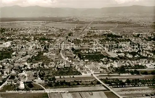 AK / Ansichtskarte  Hassloch_Pfalz Fliegeraufnahme mit Hardtgebirge Hassloch Pfalz