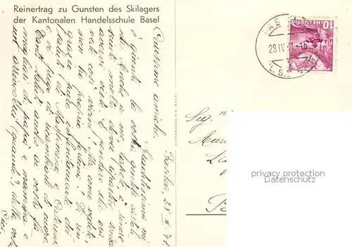 AK / Ansichtskarte Basel_BS Kantonale Handelsschule Basel Basel_BS