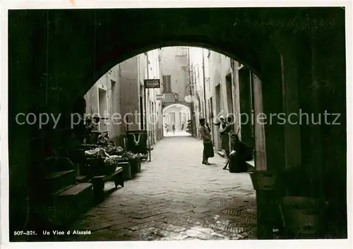 AK / Ansichtskarte  Alassio_Liguria_IT Un Vico d'Alassio 