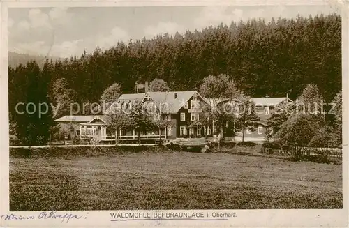 AK / Ansichtskarte  Braunlage Waldmuehle Braunlage