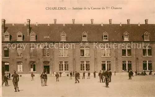 AK / Ansichtskarte 73821967 Charleroi__Belgie Interieur de la Caserne du 1er Chasseur 