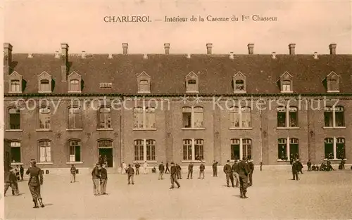 AK / Ansichtskarte  Charleroi__Belgie Interieur de la Caserne du 1er Chasseur 