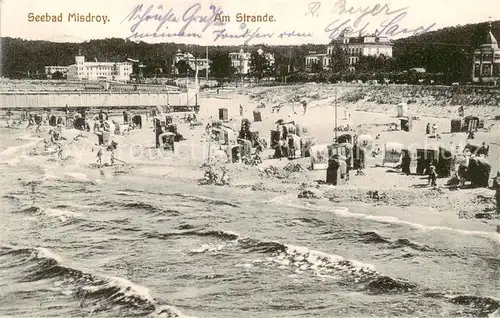 AK / Ansichtskarte  Misdroy_Ostseebad_Miedzyzdroje_PL Strandpartie 