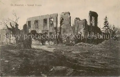 AK / Ansichtskarte St_Maurice_ sous les Cotes_55_Kampfgebiet Schloss Warcq 