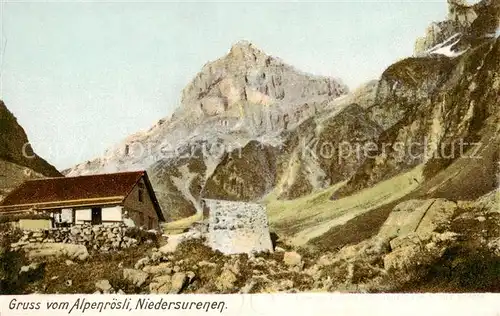 AK / Ansichtskarte Niedersurenen_Engelberg_OW Berggaststaette Alpenroesli 