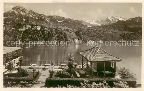AK / Ansichtskarte Gersau_Vierwaldstaettersee_SZ Hotel Bellevue Seeanlage mit bad 