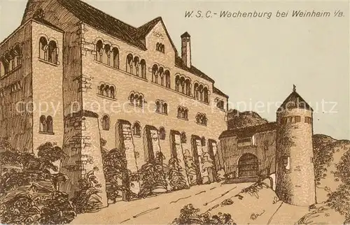 AK / Ansichtskarte 73821989 Weinheim_Bergstrasse WSC Wachenburg Weinheim_Bergstrasse