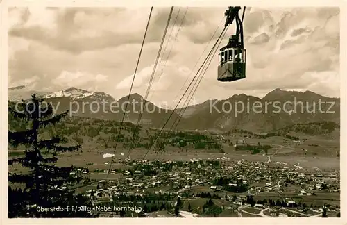 AK / Ansichtskarte  Seilbahn_Cable-Car_Telepherique Oberstdorf i.Allg Nebelhornbahn 