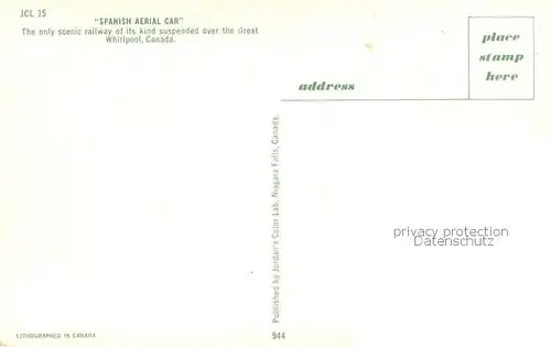 AK / Ansichtskarte  Seilbahn_Cable-Car_Telepherique Spanish Aerial Car Canada 