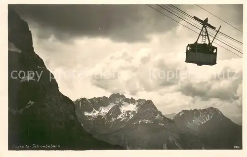 AK / Ansichtskarte  Seilbahn_Cable-Car_Telepherique Zugspitz Schwebebahn 