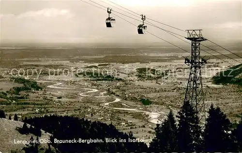 AK / Ansichtskarte  Seilbahn_Cable-Car_Telepherique Lenggries Obb. Brauneck Bergbahn Isartal 