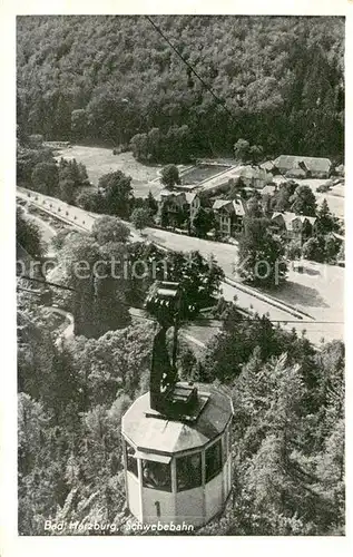 AK / Ansichtskarte 73822062 Seilbahn_Cable-Car_Telepherique Bad Harzburg Schwebebahn Hatel Burgberg  