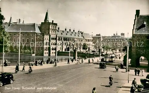 AK / Ansichtskarte  Strassenbahn Den Haag Buitenhof met Holvijver 