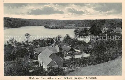 AK / Ansichtskarte  Binenwalde_Neuruppin Panorama mit Kalksee 