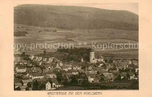 AK / Ansichtskarte  Brotterode Panorama mit dem Inselsberg Brotterode