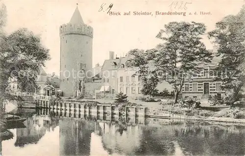 AK / Ansichtskarte  Brandenburg__Havel Blick auf Steintor 