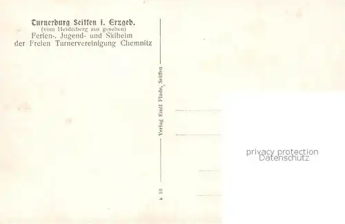 AK / Ansichtskarte  Seiffen_Erzgebirge Ferien Jugend und Skiheim der Freien Turnervereinigung Chemnitz Seiffen Erzgebirge